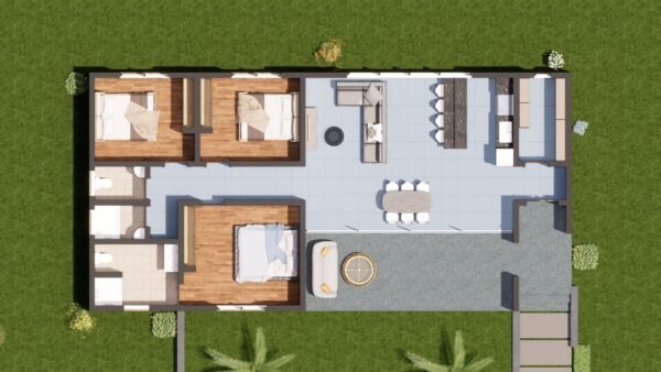 A Graceful Three-Bedroom Design - Image 4