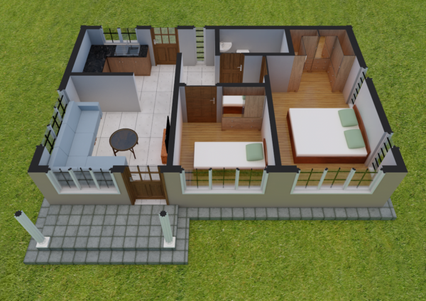 A Simple Two Bedroom House Plan - Image 3