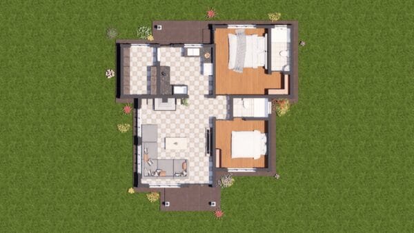 Two Bedroom House Design - Image 5