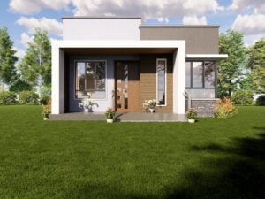 A two-bedroom house design & plan