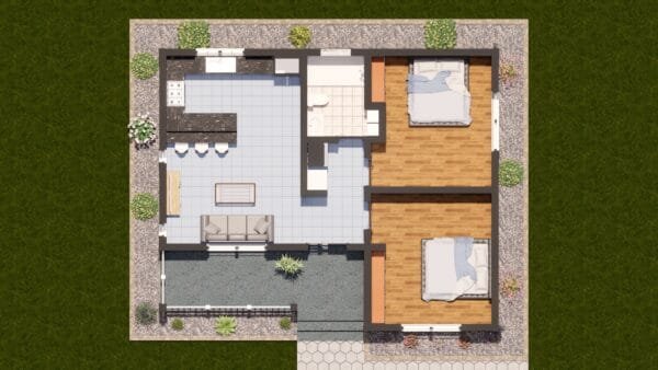 Two Bedroom House Design - Image 5