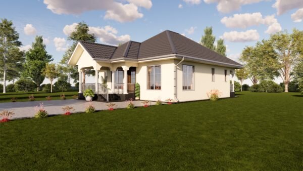 A beautiful two bedroom house design in Kenya
