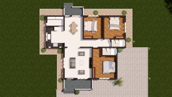 A Beautiful Three-bedroom Design - Image 5