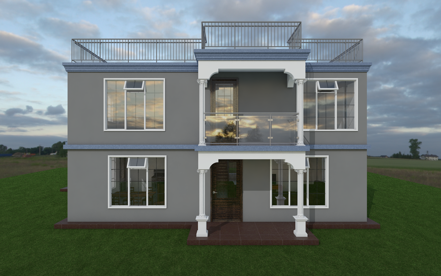 A five-bedroom maisonette house design