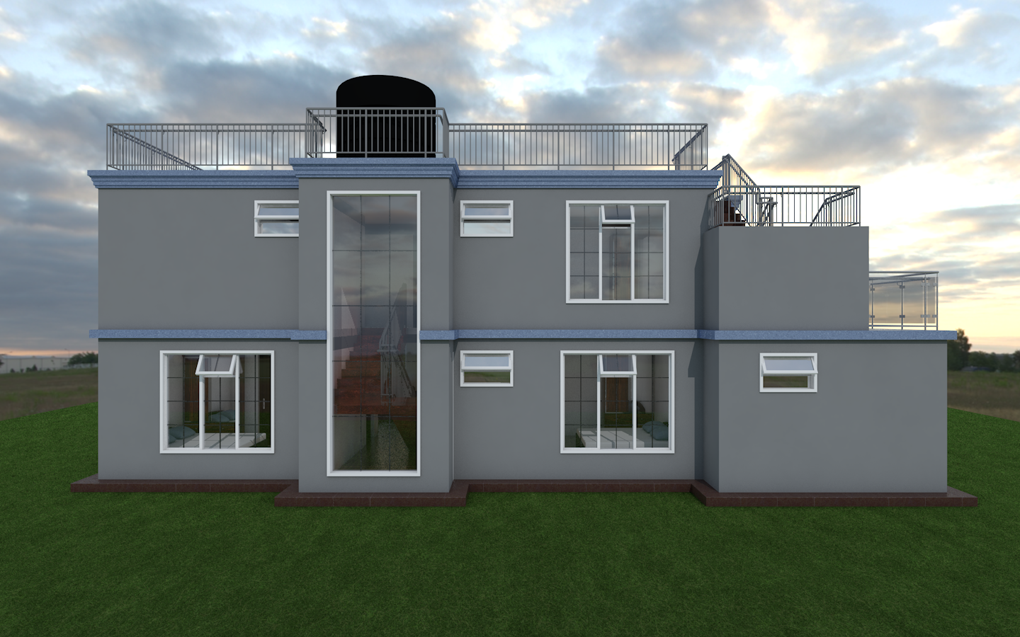 A five-bedroom maisonette house design