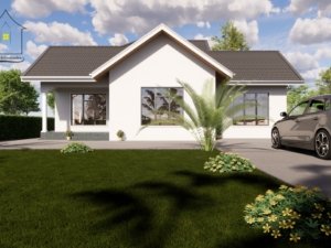 An elegant three-bedroom house plan.