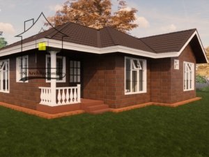 Amazing three-bedroom bungalow house plan