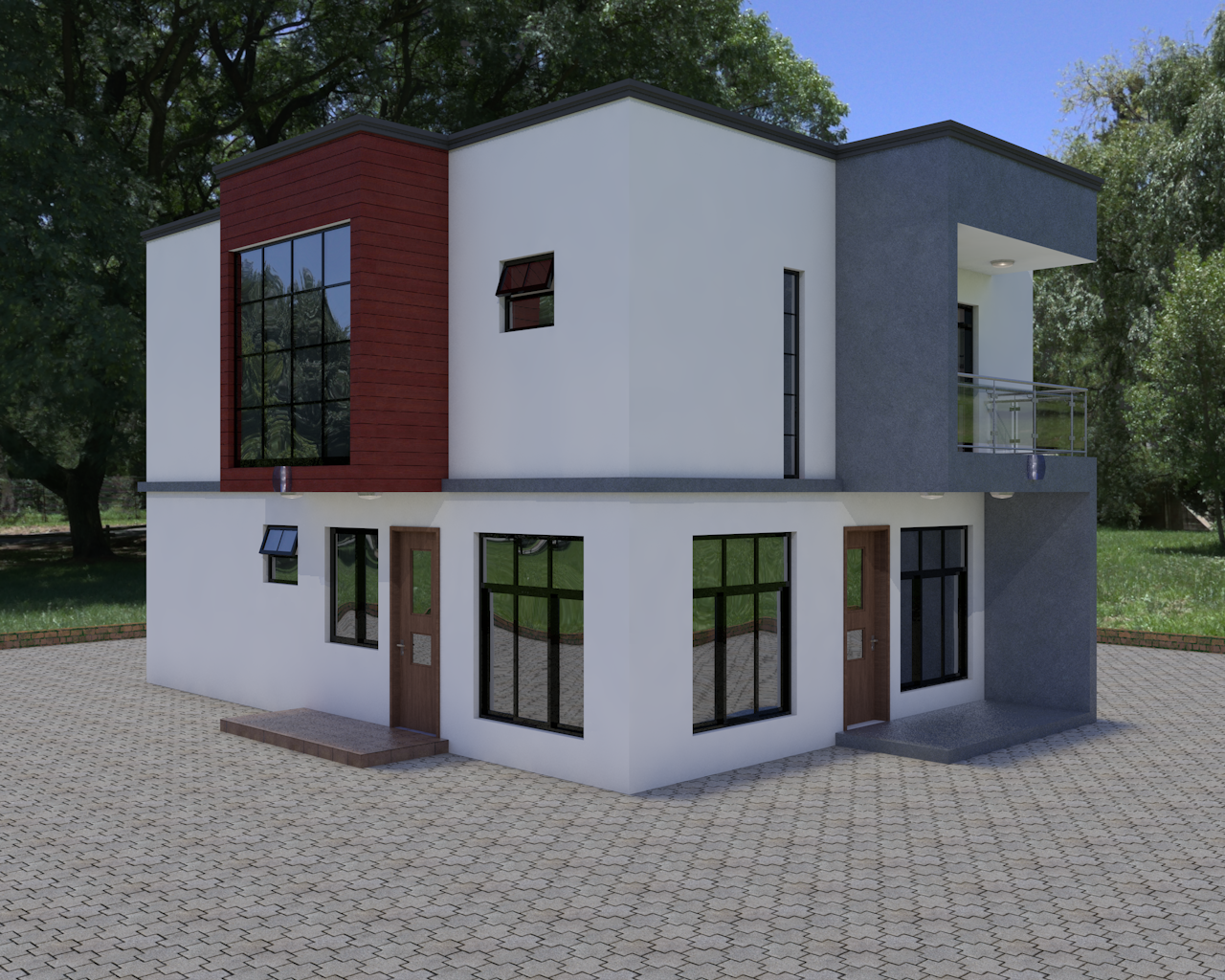 A four-bedroom maisonette design