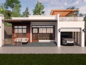An exquisite two bedroom bungalow house design in Kenya