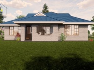 A two bedroom house plan in Kenya