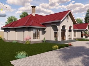 A Four-Bedroom Bungalow House Plan in Kenya