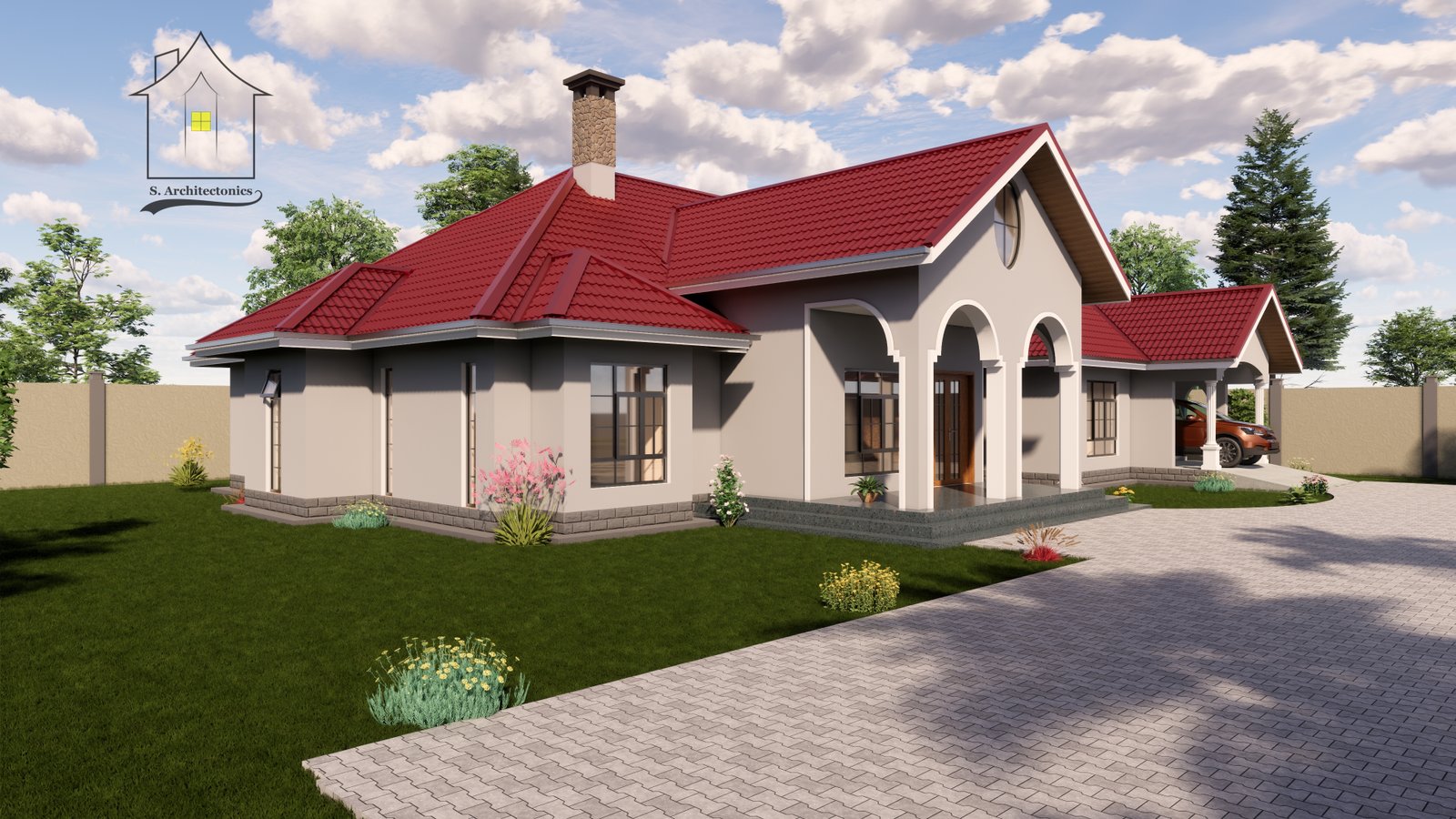A Four-Bedroom Bungalow House Plan in Kenya
