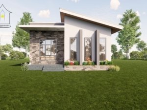 A small two-bedroom house plan