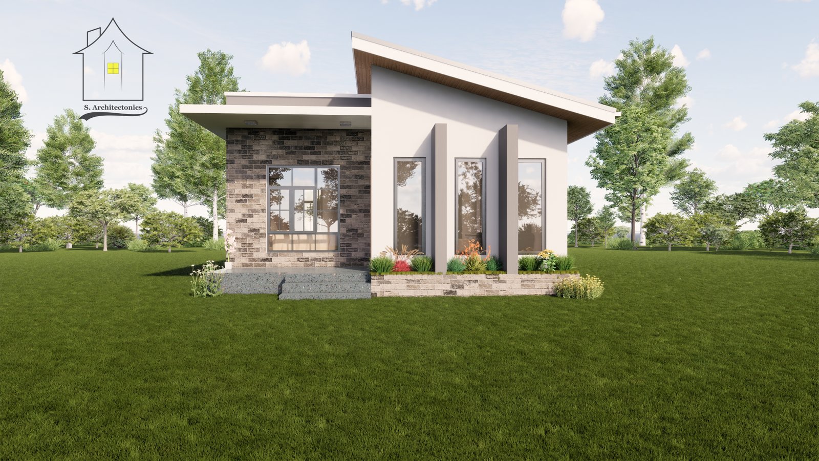 A small two-bedroom house plan