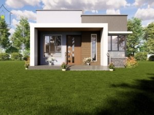 A two-bedroom house design & plan