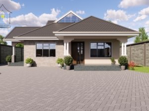 A two-bedroom house design - floor plan