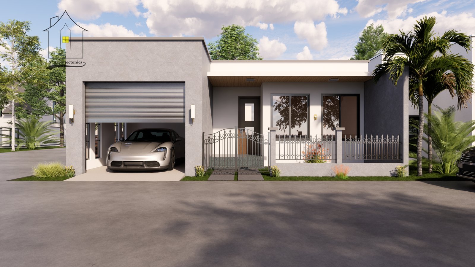 Two-bedroom house plan - S. Architectonics