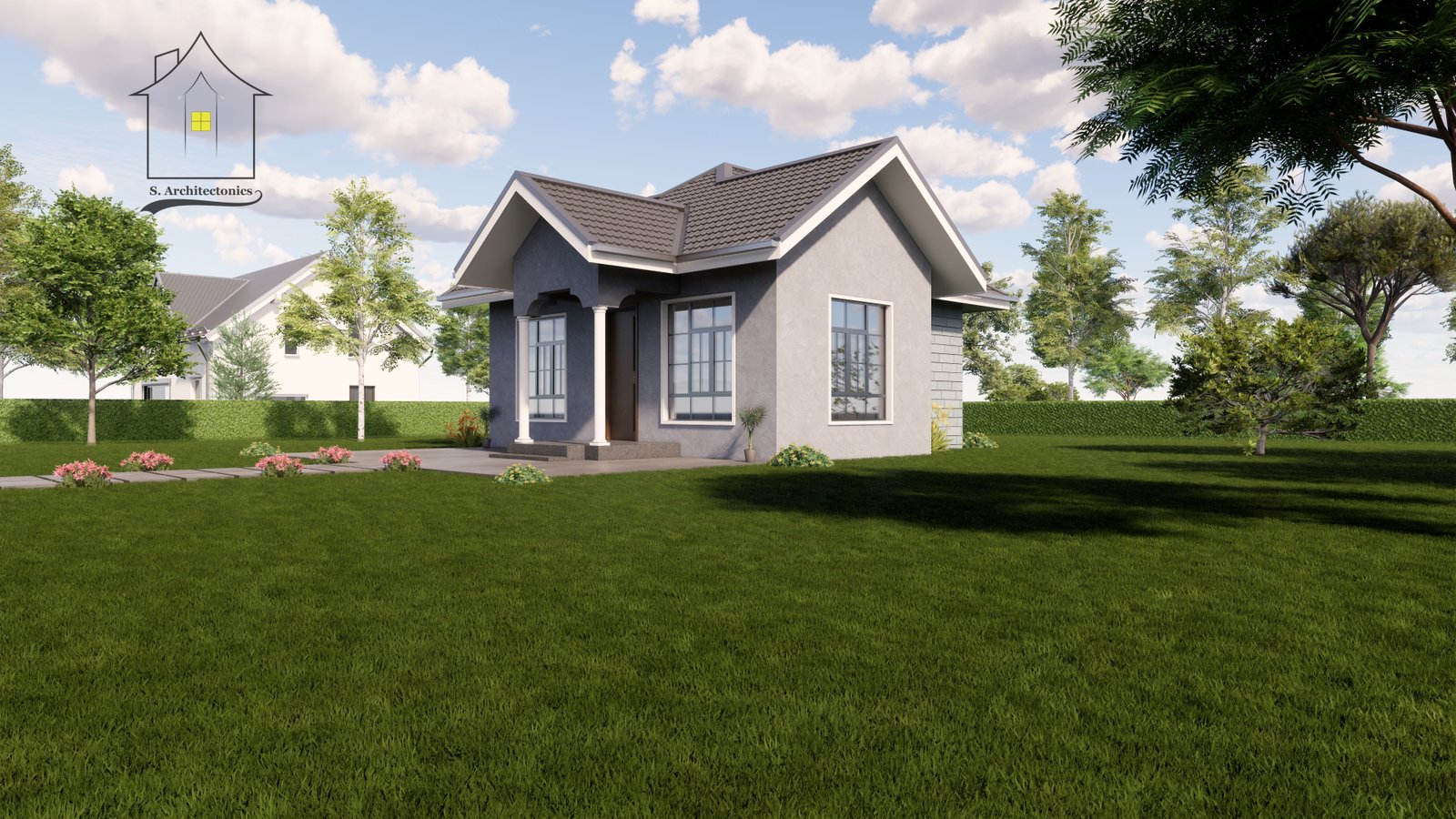 A charming one-bedroom house design & plan