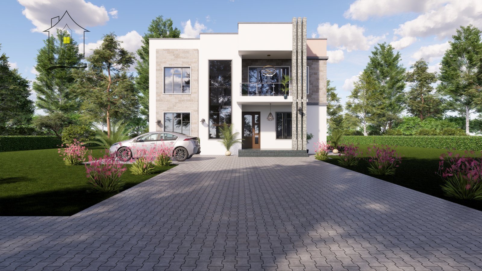 Four bedroom house plan in Kenya.