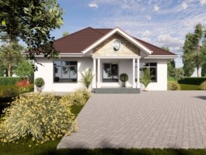 Three bedroom house design in Kenya