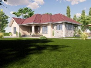 A Beautiful Three-Bedroom House Design