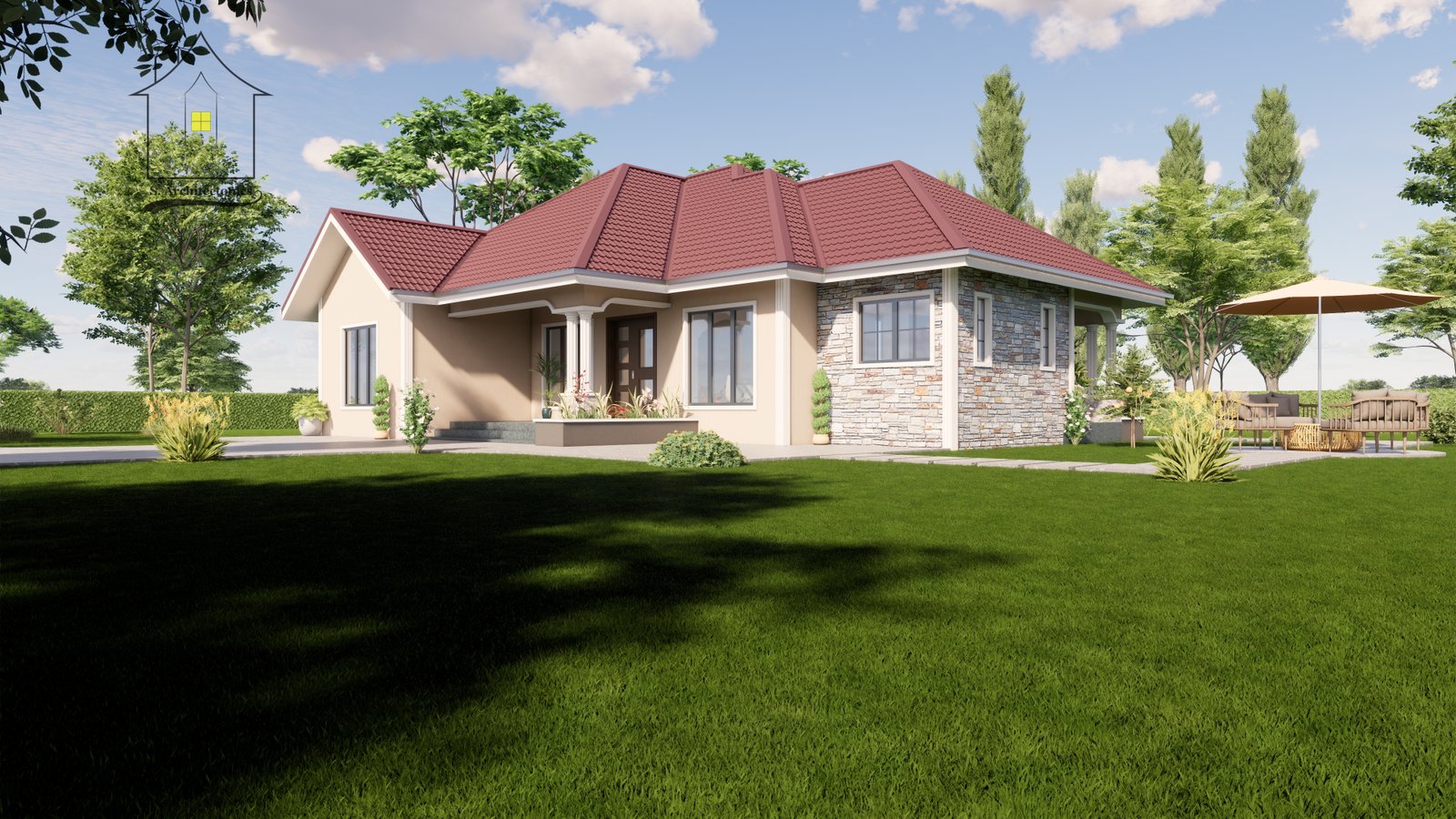 A Beautiful Three-Bedroom House Design
